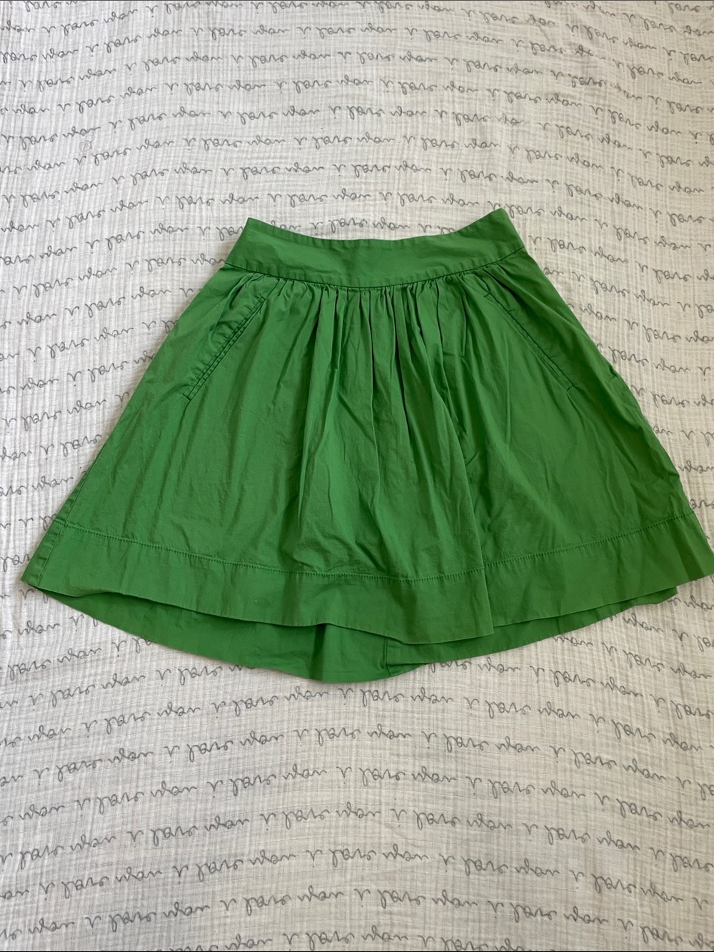 Banana Republic Petite 00 Green Circle Skirt